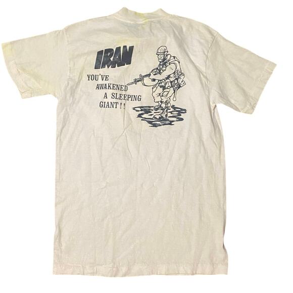 Vintage 70’s 1978 Volkswagen Beetle Front Iran War Back Anvil Shirt Size Small - Picture 2 of 8